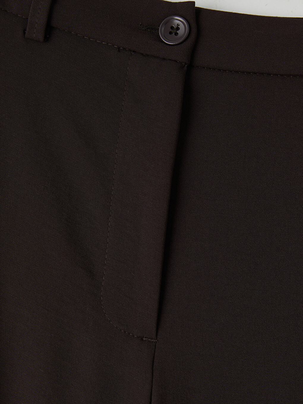 Kahverengi Regular Fit Geniş Paça Kadın Pantolon-1