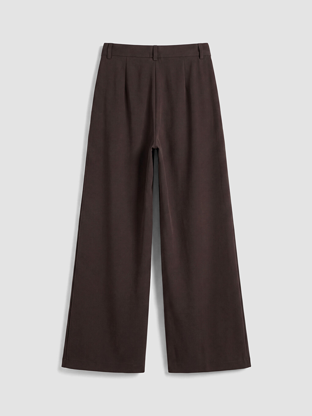 Kahverengi Regular Fit Geniş Paça Kadın Pantolon-2
