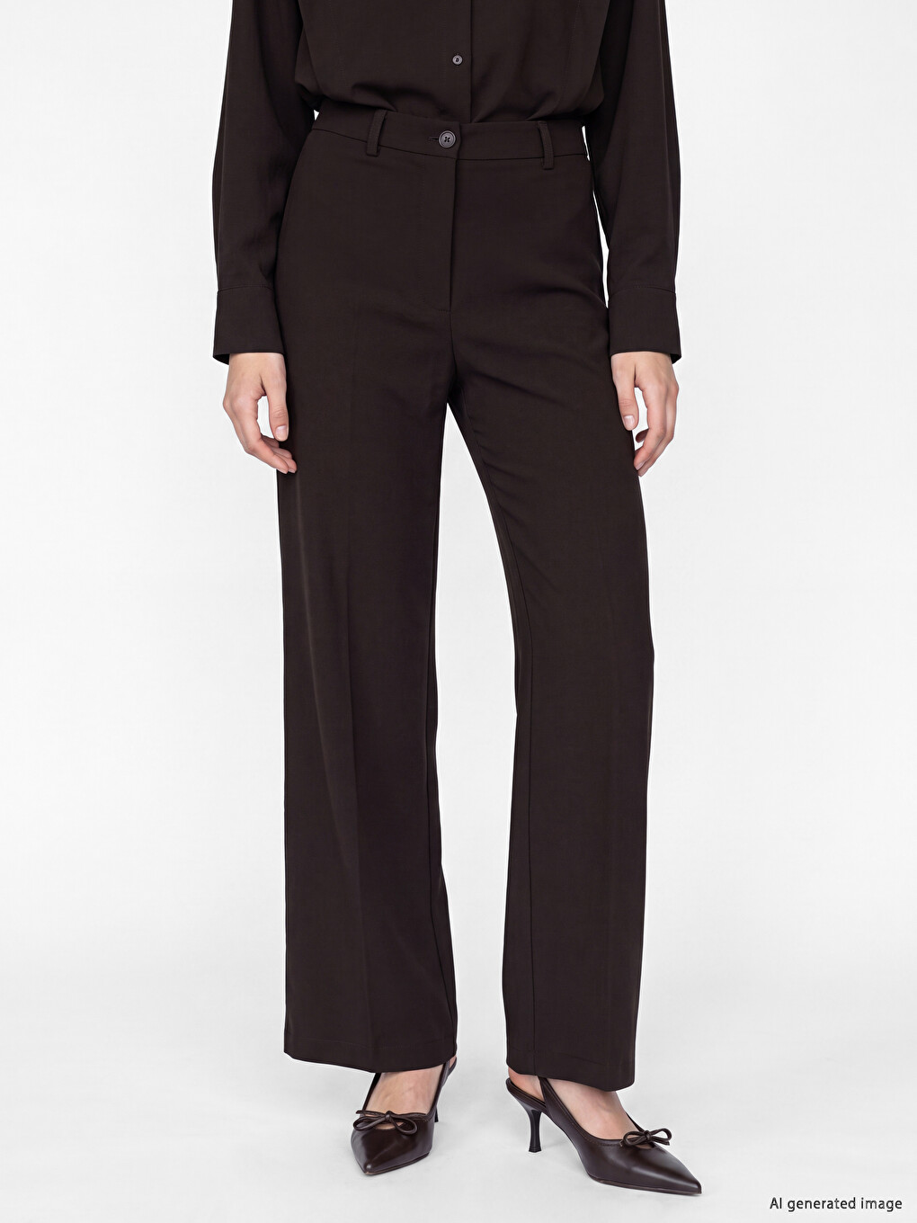 Žena Smeđa Pantalone-1