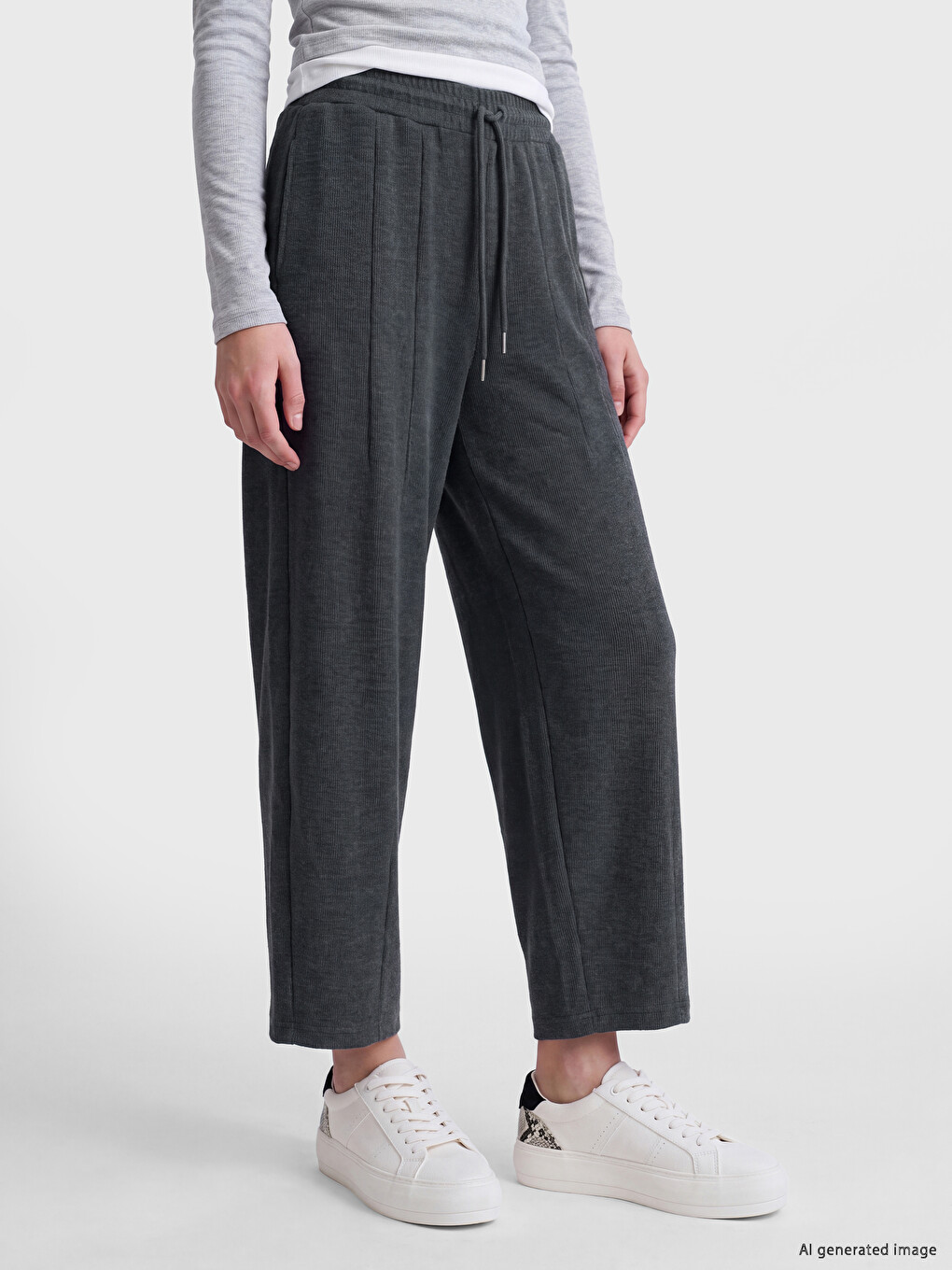 Elastic Waist Women's Sweatpants-1