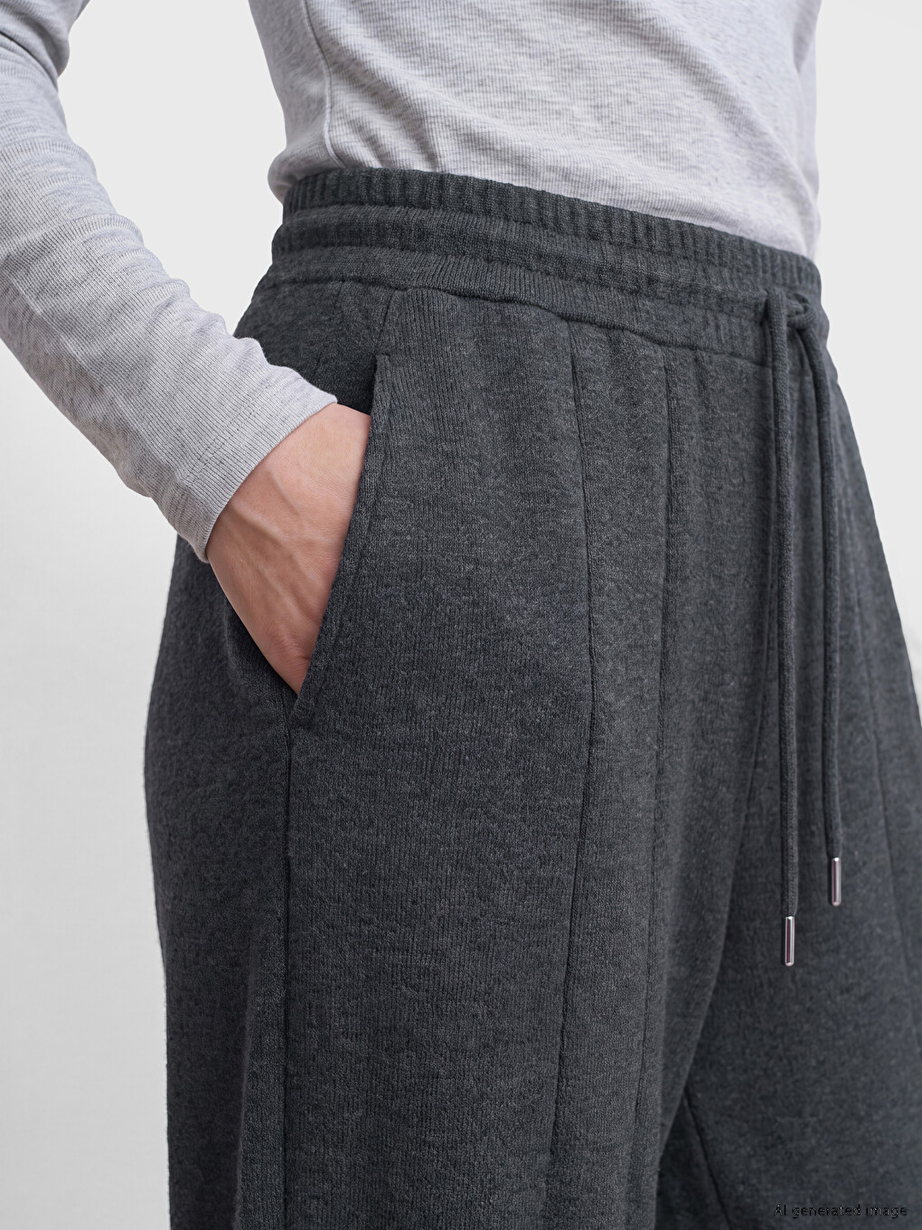 Elastic Waist Women's Sweatpants-2