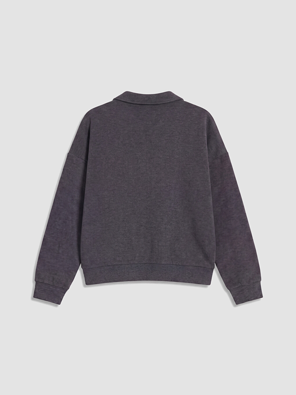 Ženska Oversize Dukserica S Polo Kragnom-6