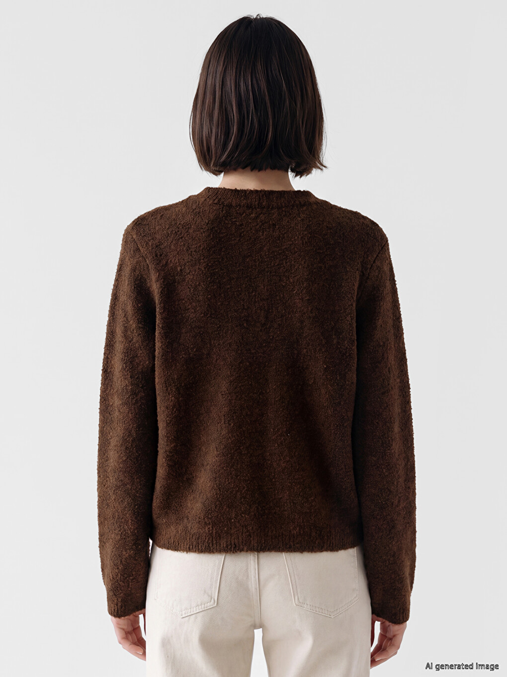 Crew Neck Women's Knitwear Cardigan-3