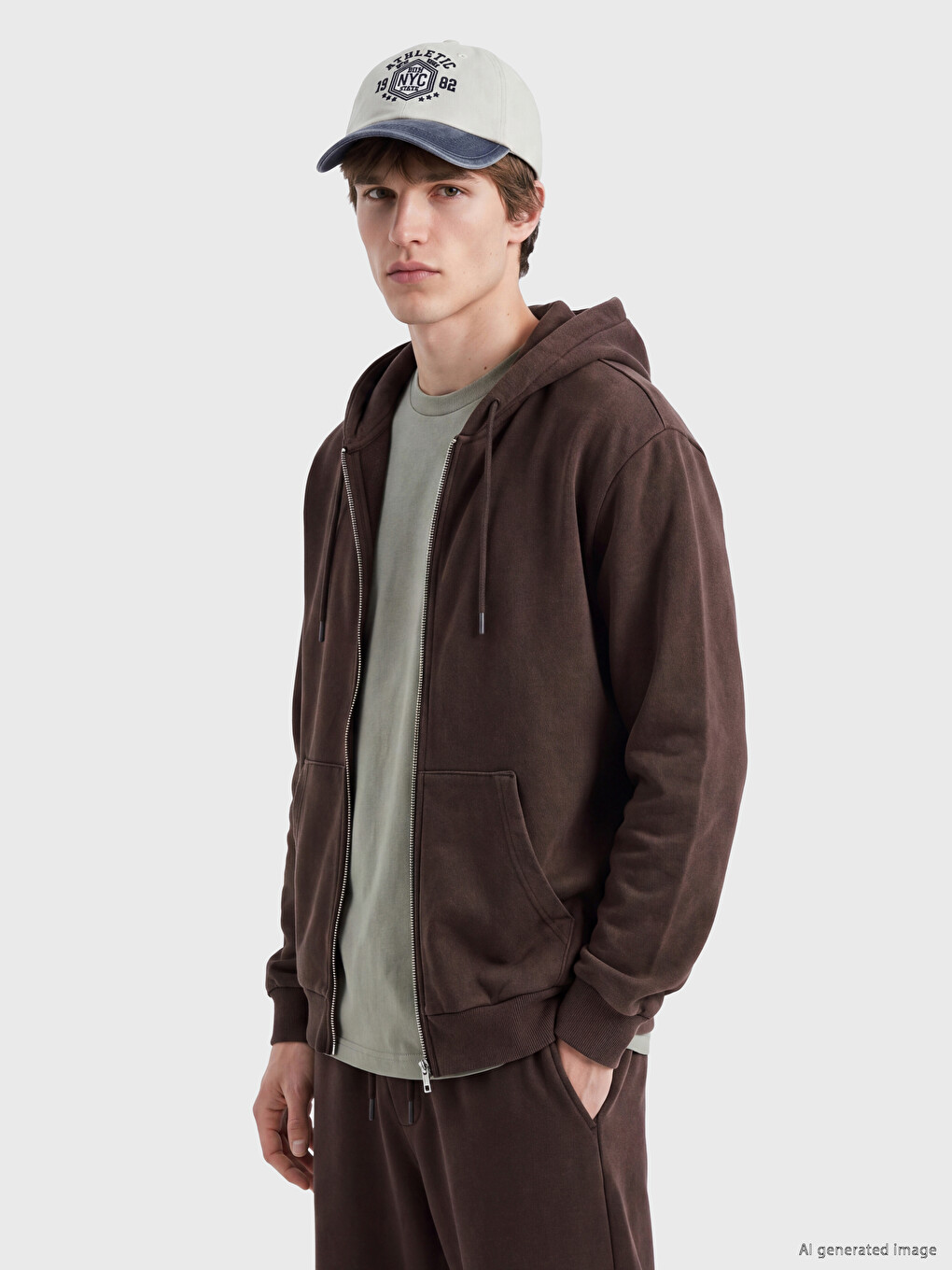 Hooded Zip-up Men's Sweatshirt