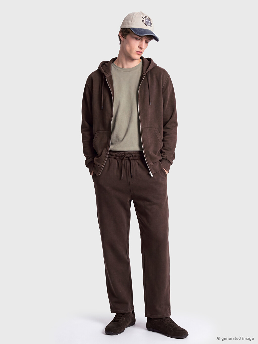 Hooded Zip-up Men's Sweatshirt-1