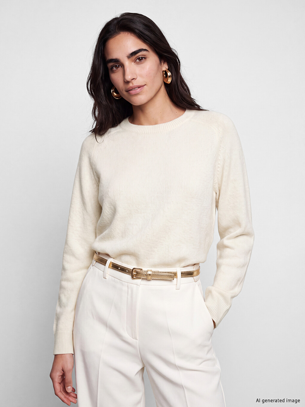 Žena Ekru Džemper