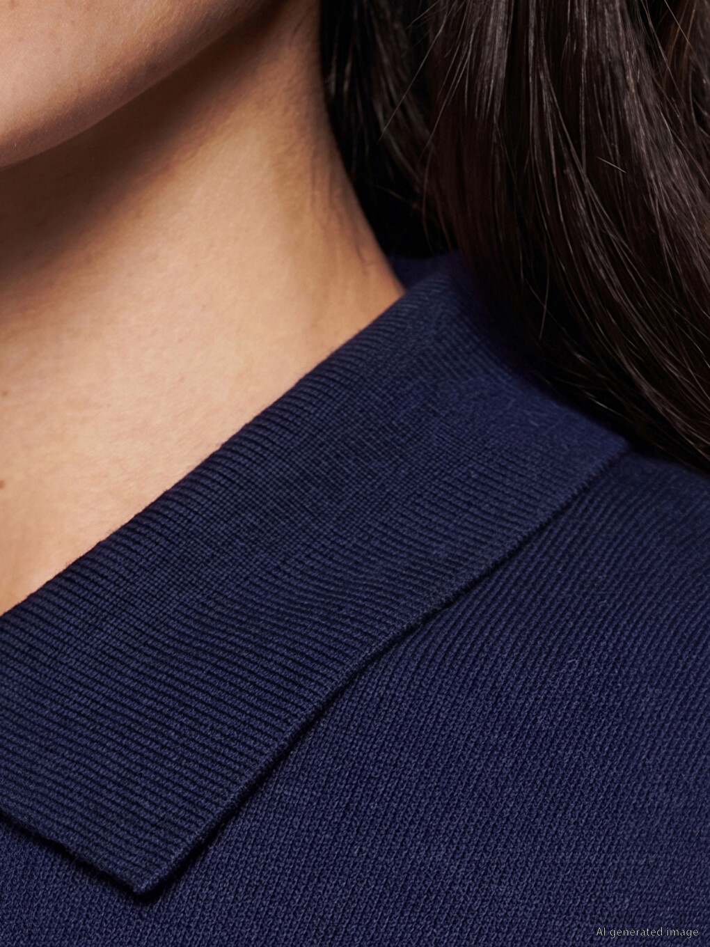 Polo Collar Women's Knitwear Sweater-2