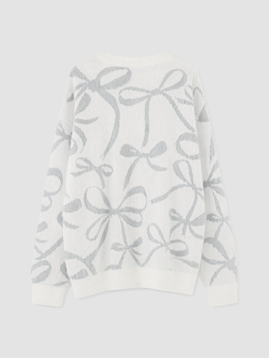 Bow Patterned Girls' Knitwear Sweater-2