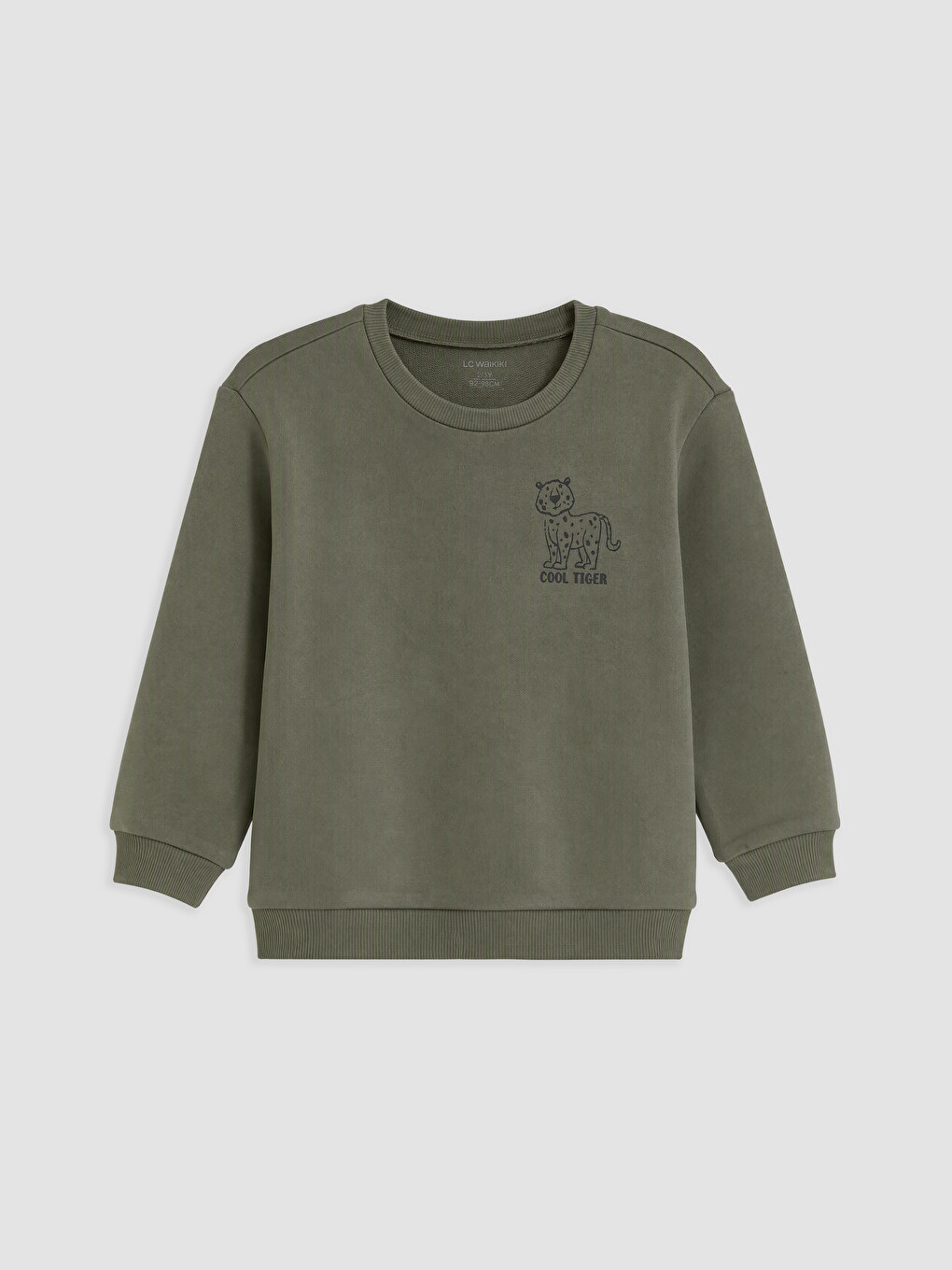 Yeşil Bisiklet Yaka Erkek Bebek Sweatshirt 3'lü-3