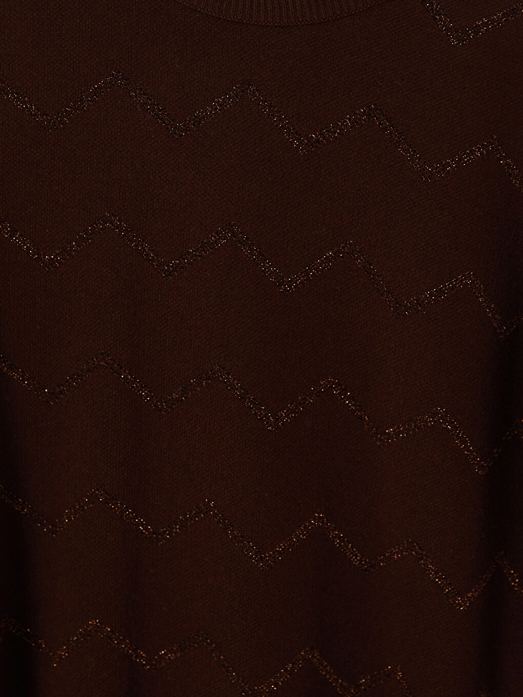 Crew Neck Zigzag Patterned Women's Knitwear Sweater-2