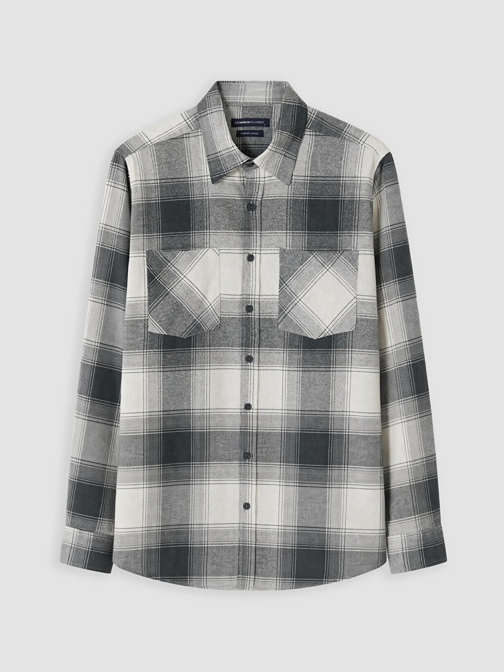 Relaxed Fit Plaid Men's Shirt-3