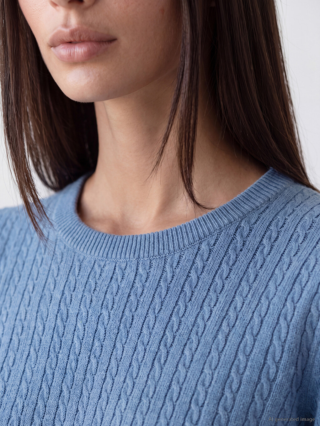 Cable Knit Patterned Women's Knitwear Sweater-2