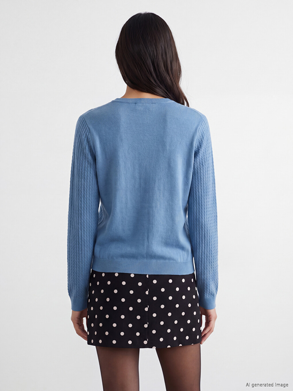 Cable Knit Patterned Women's Knitwear Sweater-3