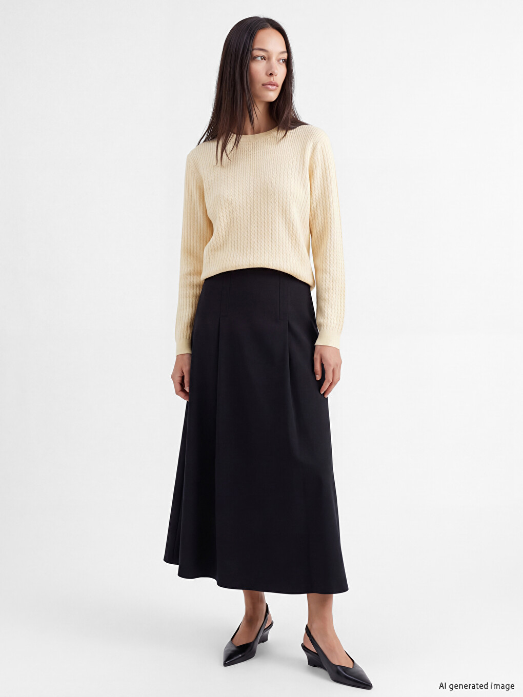 Crew Neck Women's Knitwear Sweater-1