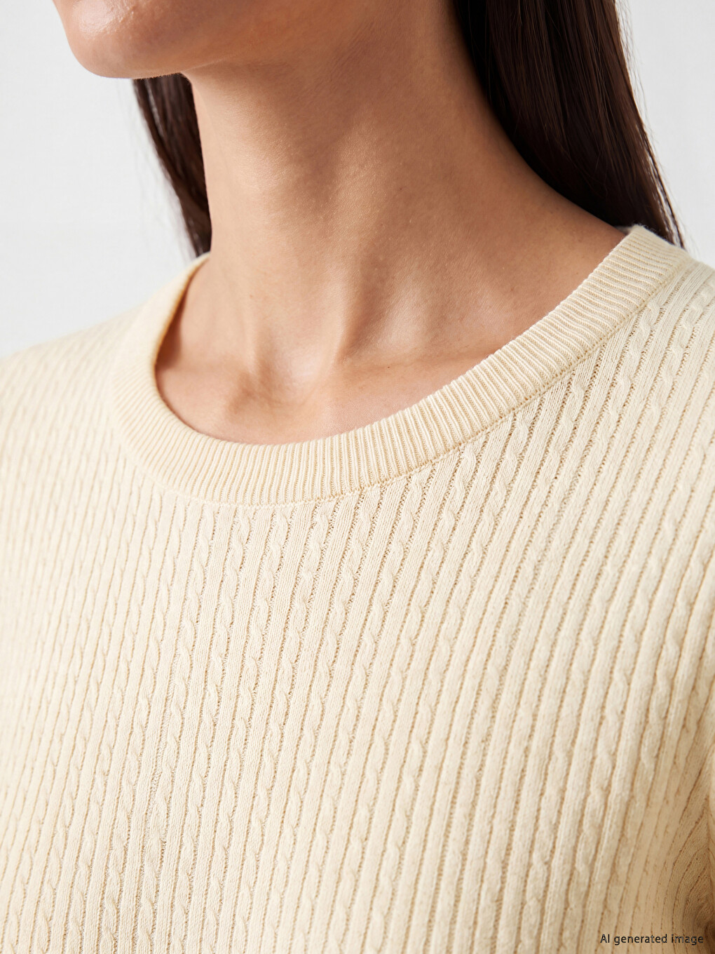 Crew Neck Women's Knitwear Sweater-2