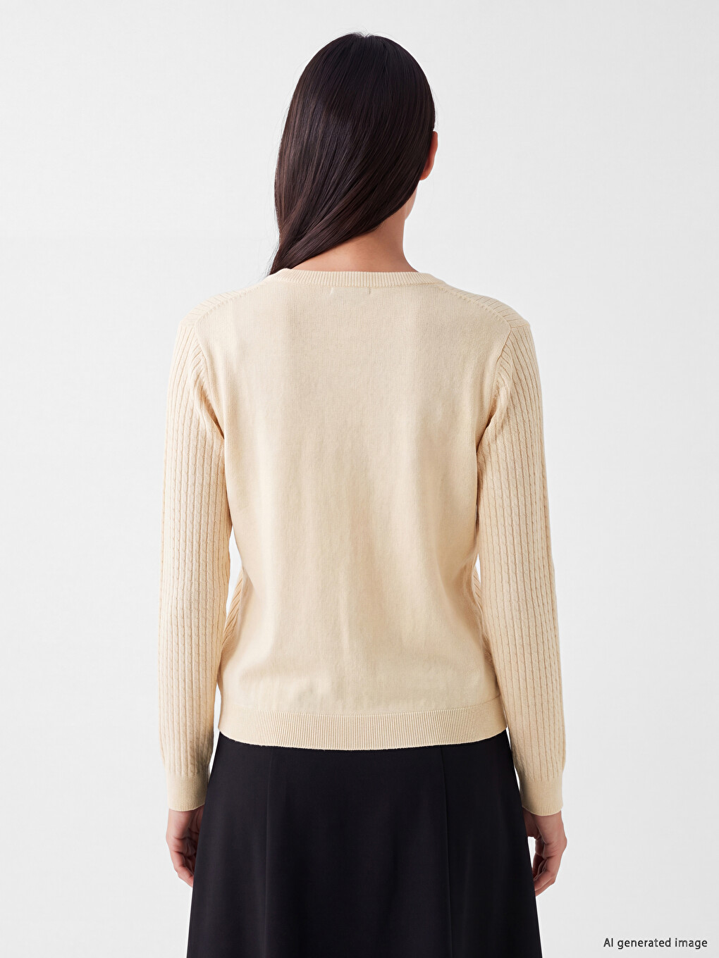 Crew Neck Women's Knitwear Sweater-3