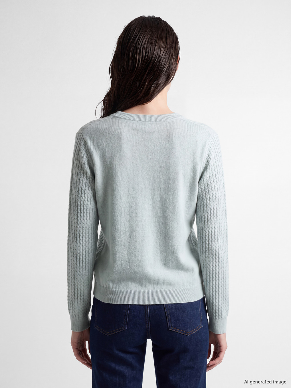 Crew Neck Women's Knitwear Sweater-3