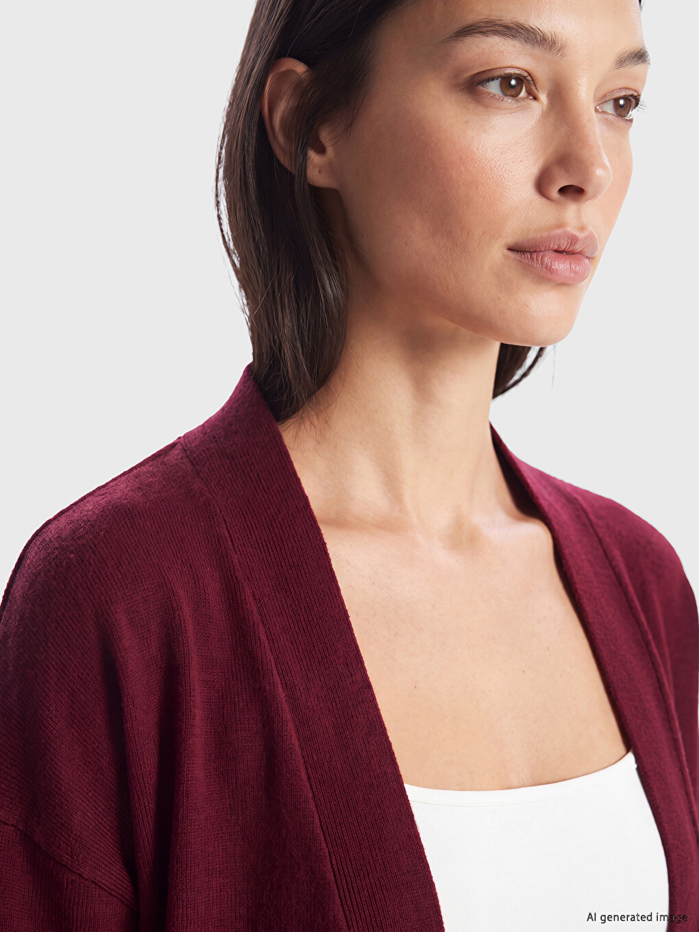 Shawl Collar Women's Knitwear Cardigan-2