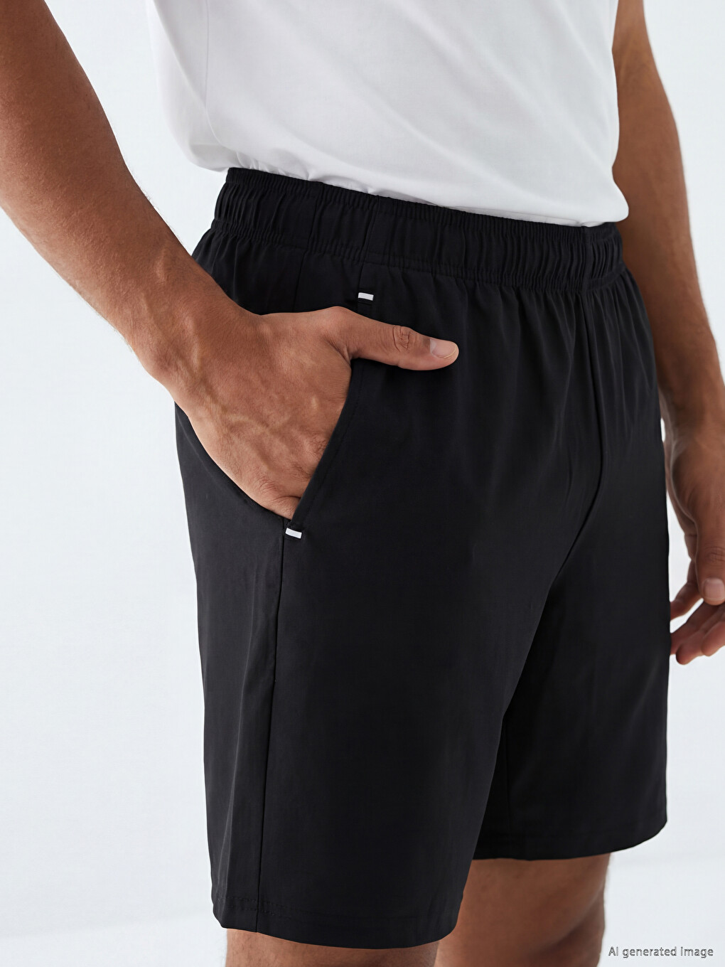 Man Black Active Shorts-2