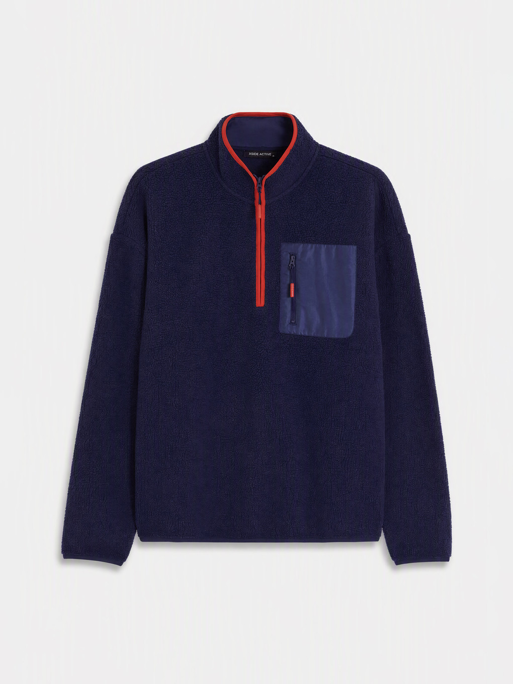 Mock Neck Zippered Men's Sweatshirt-4