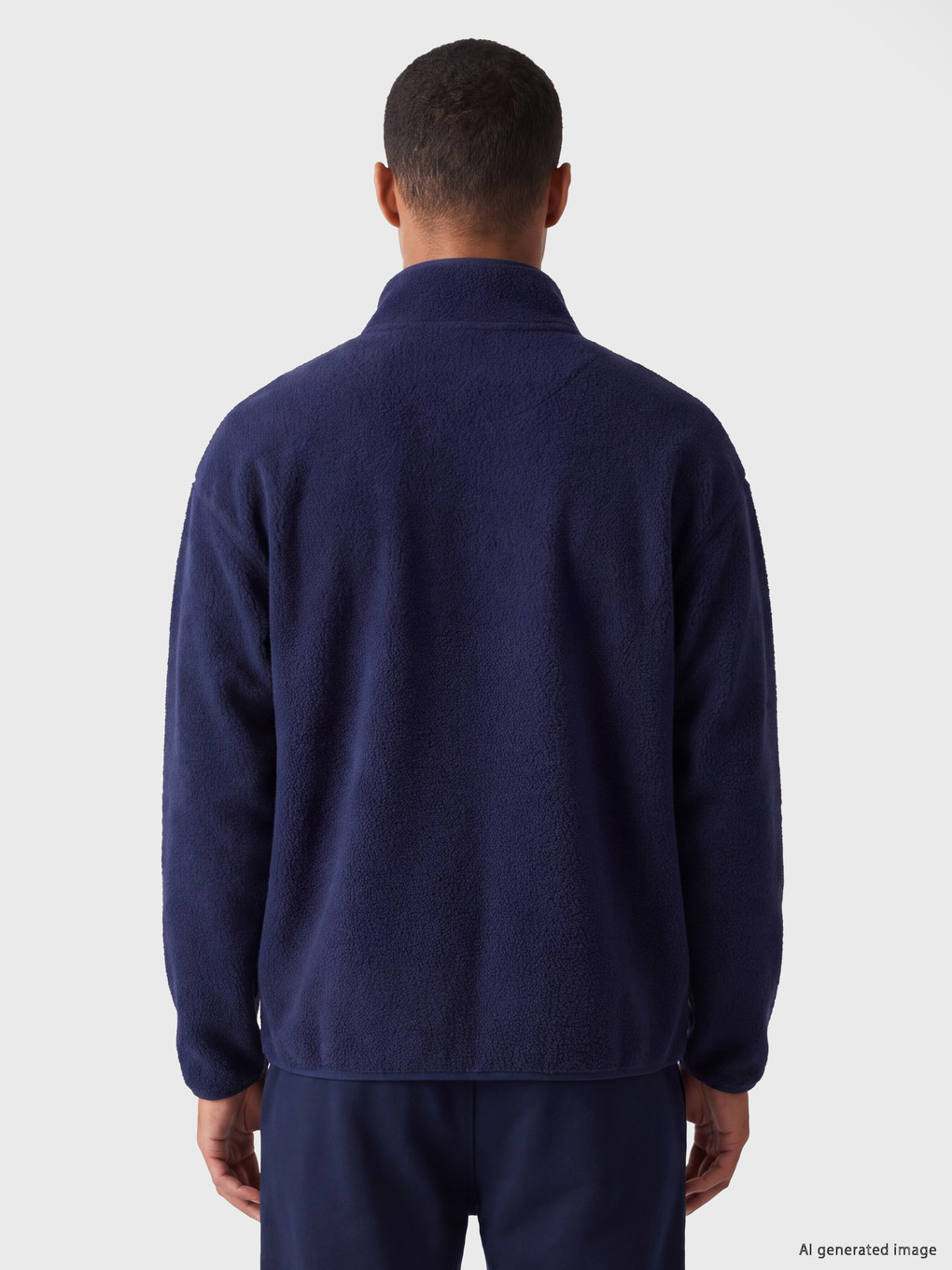 Mock Neck Zippered Men's Sweatshirt-3