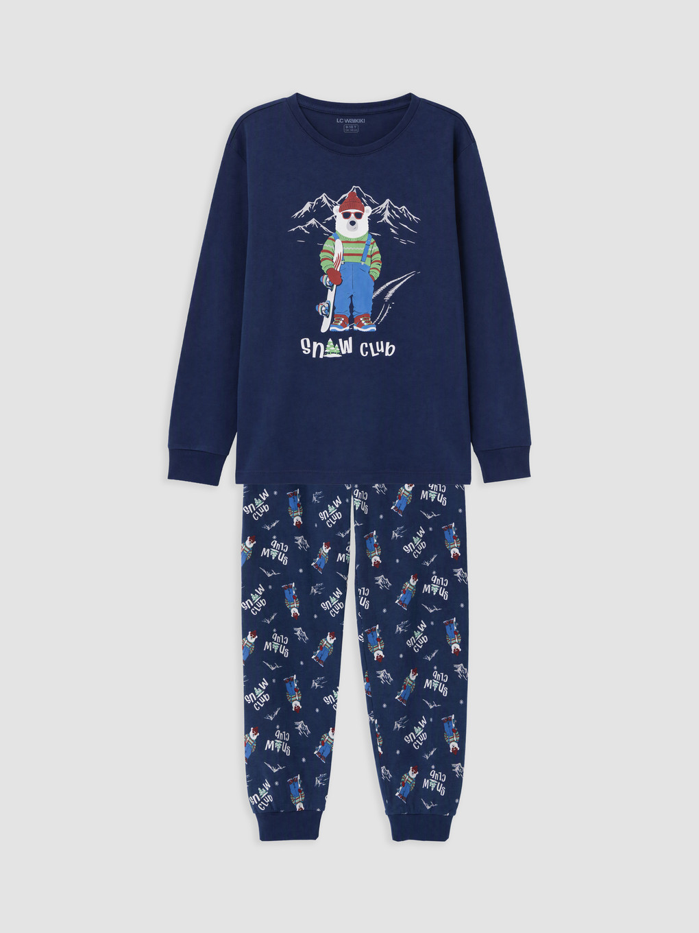 Crew Neck Boys' Pyjamas Set