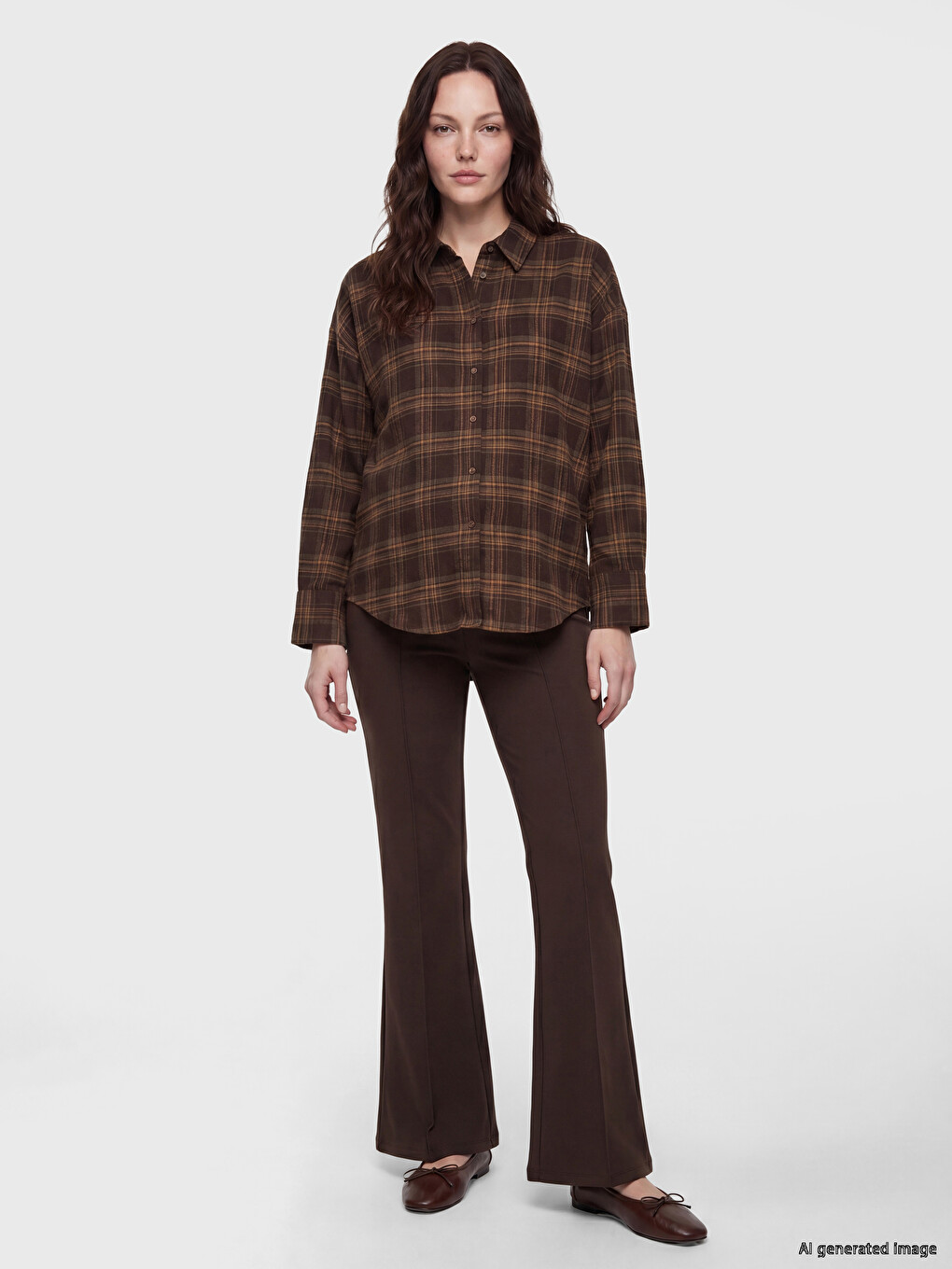 Flare Slim Fit Women's Maternity Trousers