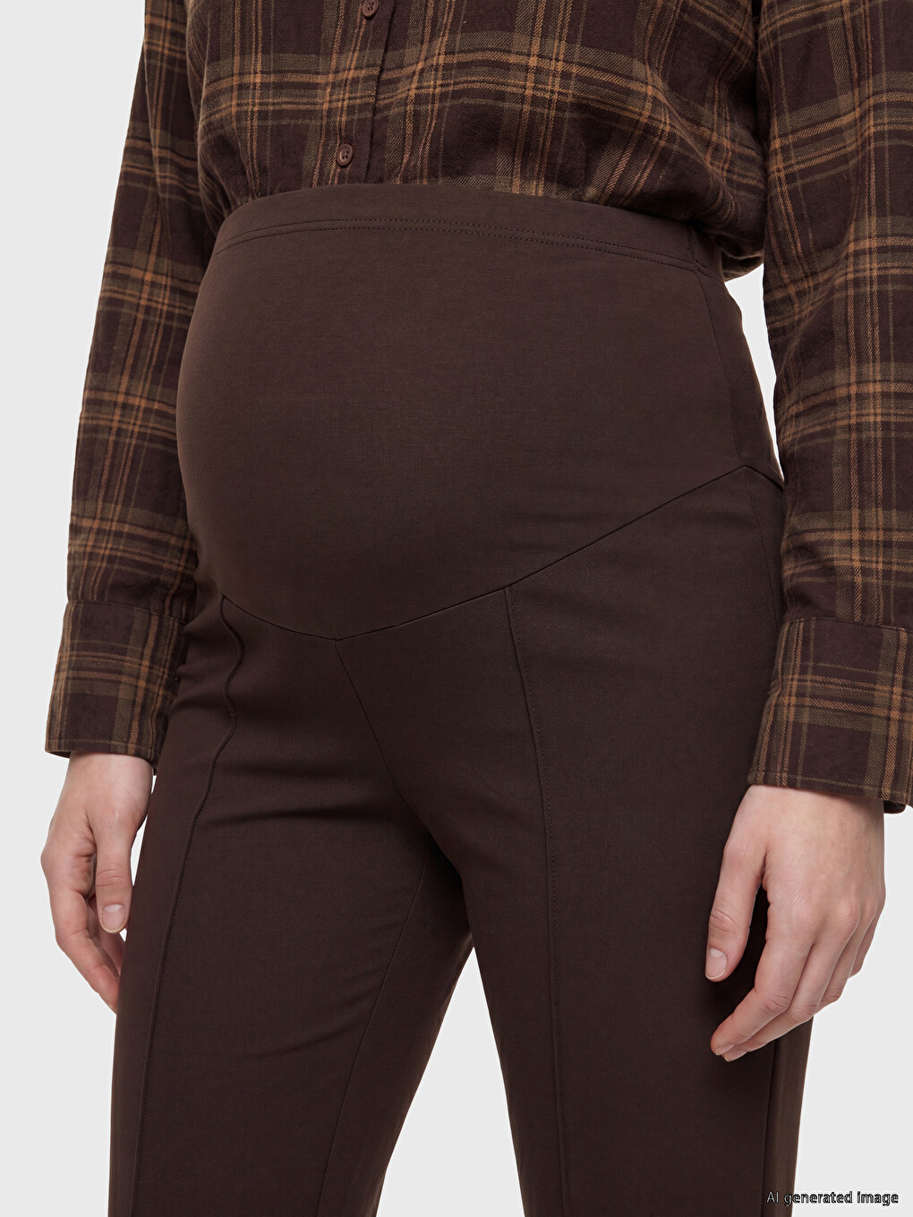 Flare Slim Fit Women's Maternity Trousers-2