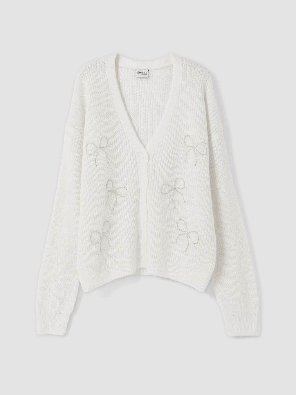 Beaded Girls' Knitwear Cardigan