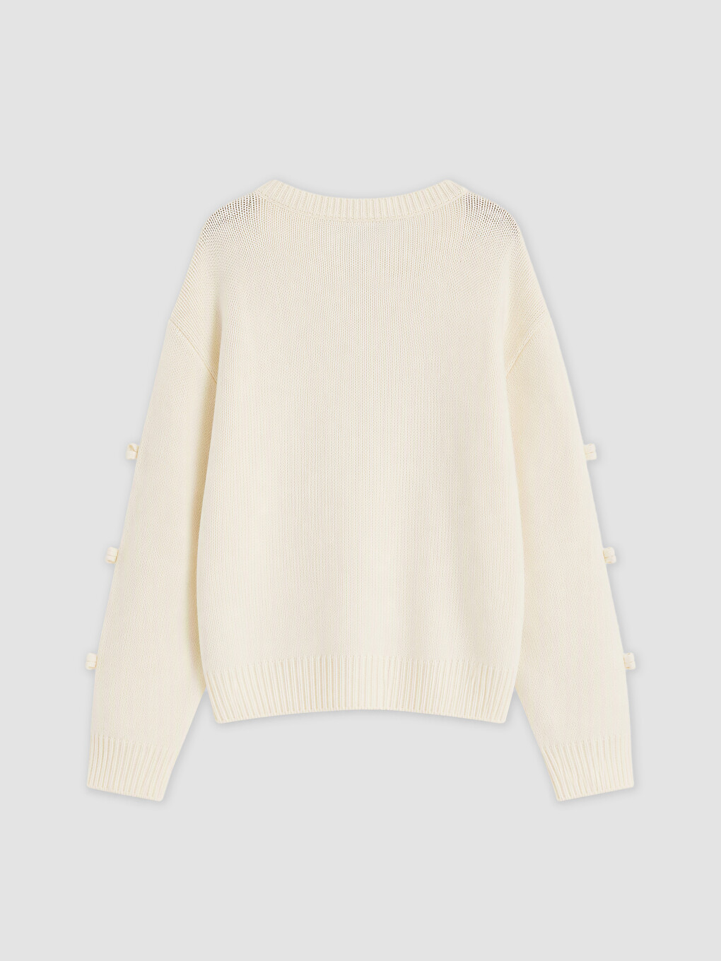 Bow Embroidered Girls' Knitwear Sweater-1