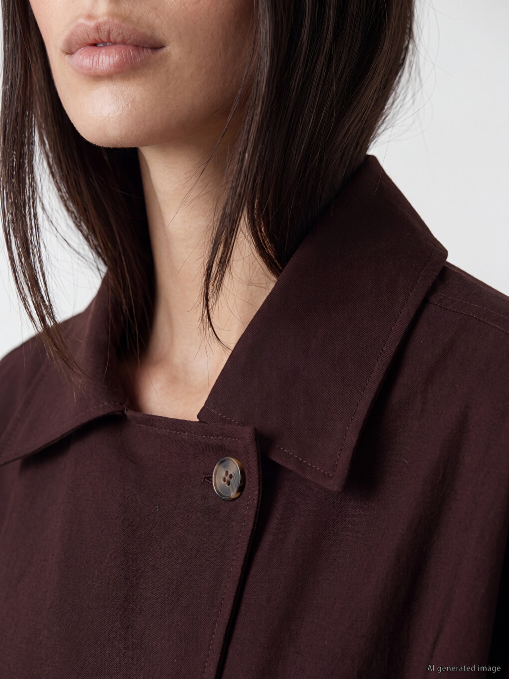 Sash Oversize Women's Gabardine Jacket-2