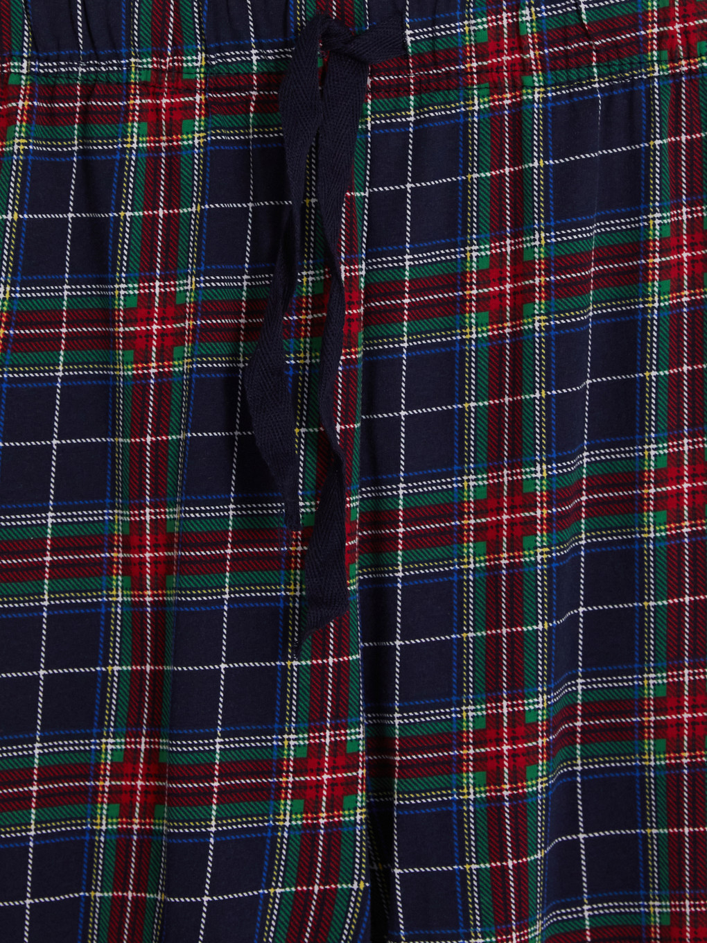 Lacivert Regular Fit Ekose Erkek Pijama Alt-5