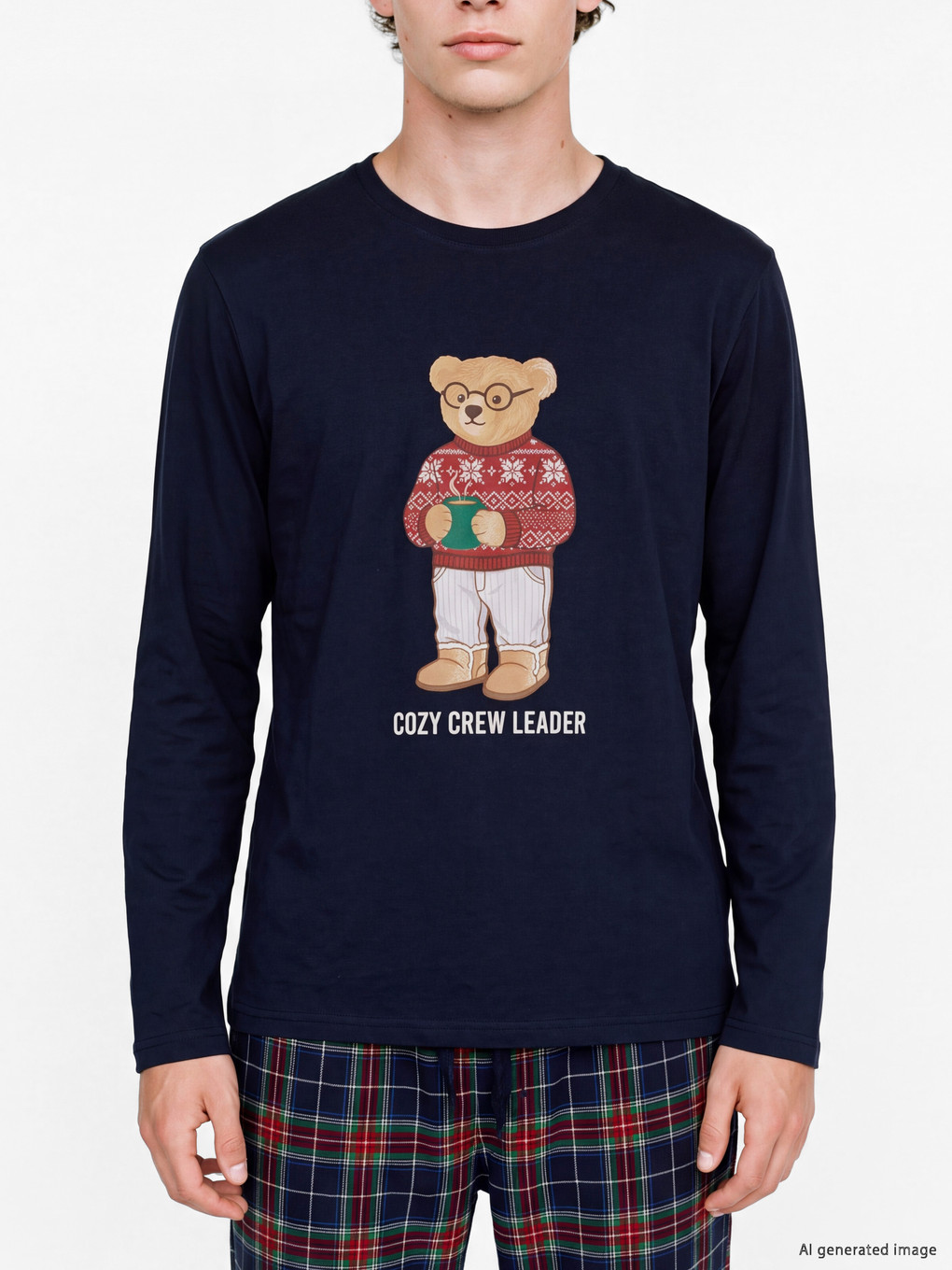 Bear Teddy Printed Men's Pyjamas Set-2