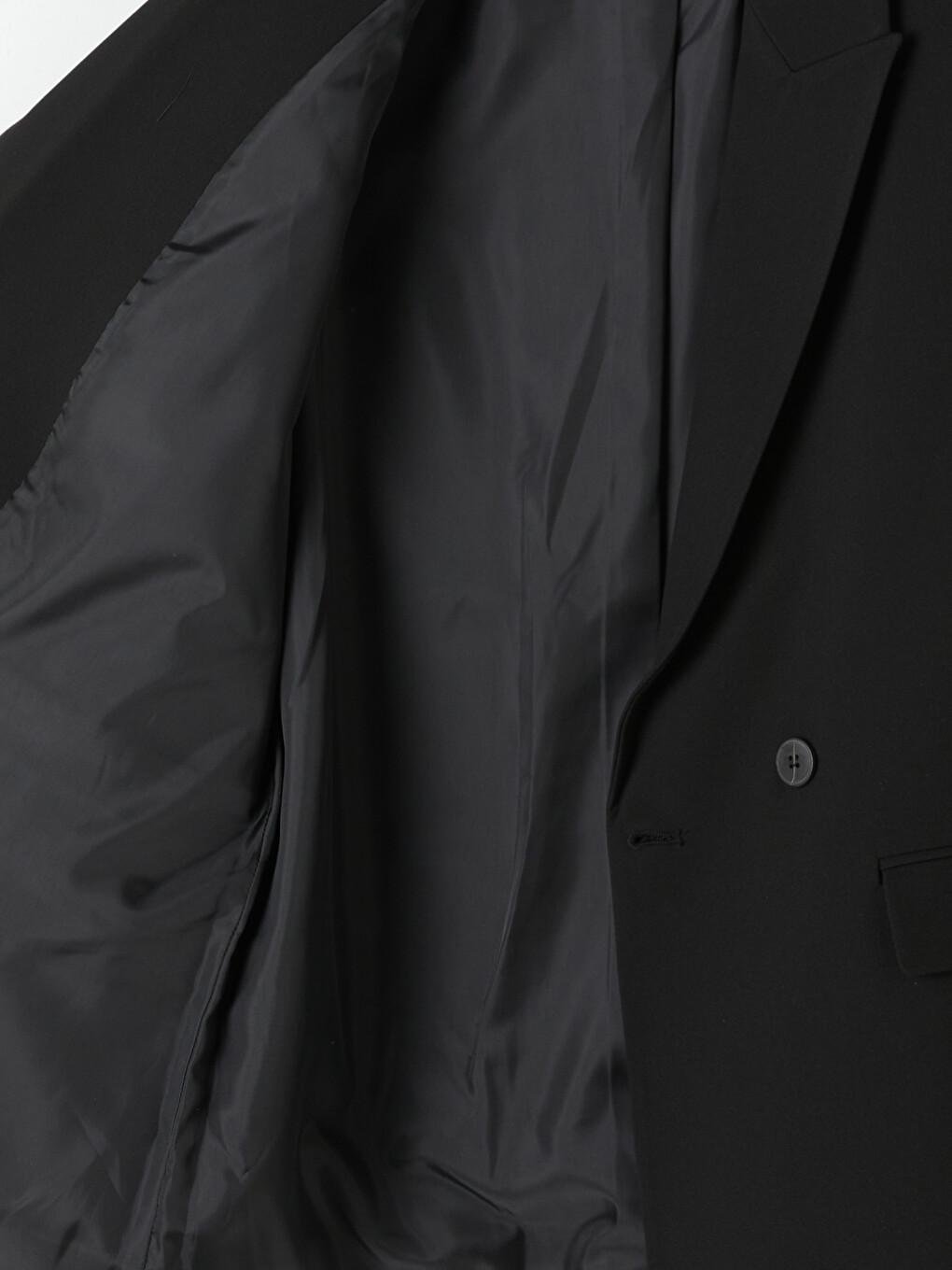 Siyah Kruvaze Yaka Kadın Blazer Ceket-2