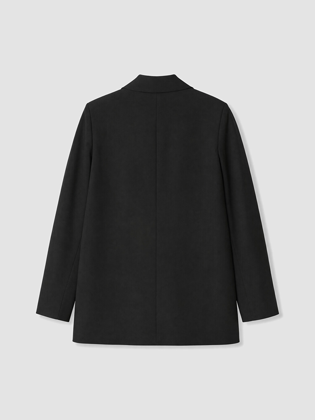 Siyah Kruvaze Yaka Kadın Blazer Ceket-4