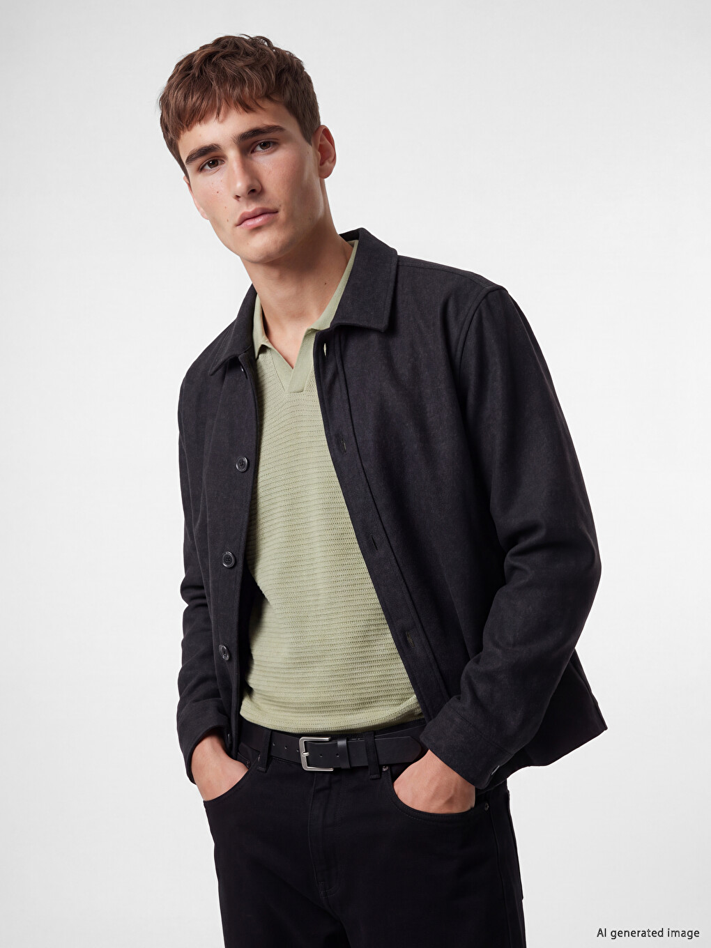 Regular Fit Men's Shirt Jacket