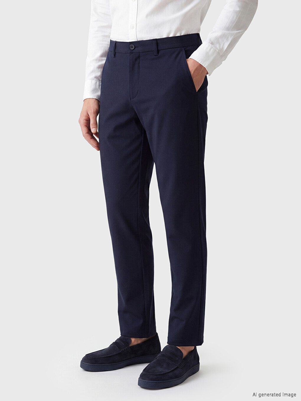 Lacivert Regular Fit Erkek Pantolon-2