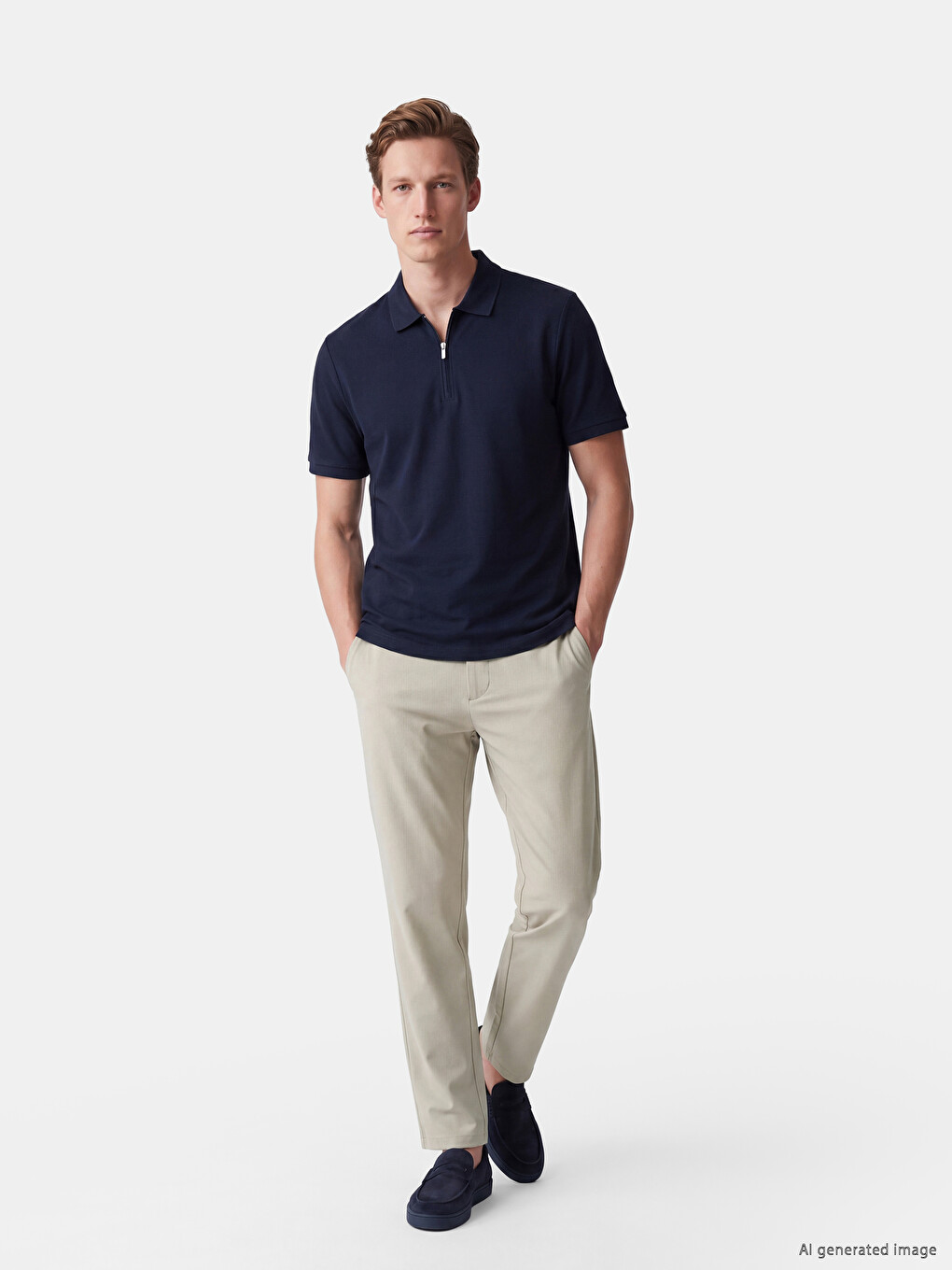 Bej Regular Fit Erkek Pantolon