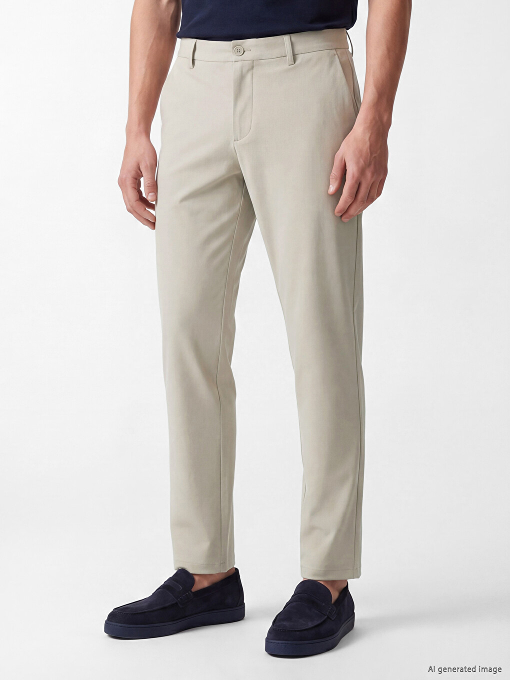Bej Regular Fit Erkek Pantolon-1