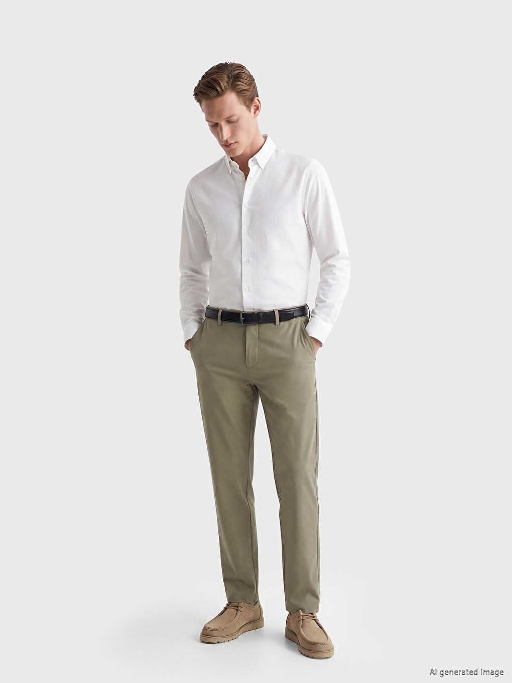 Bej Regular Fit Erkek Pantolon