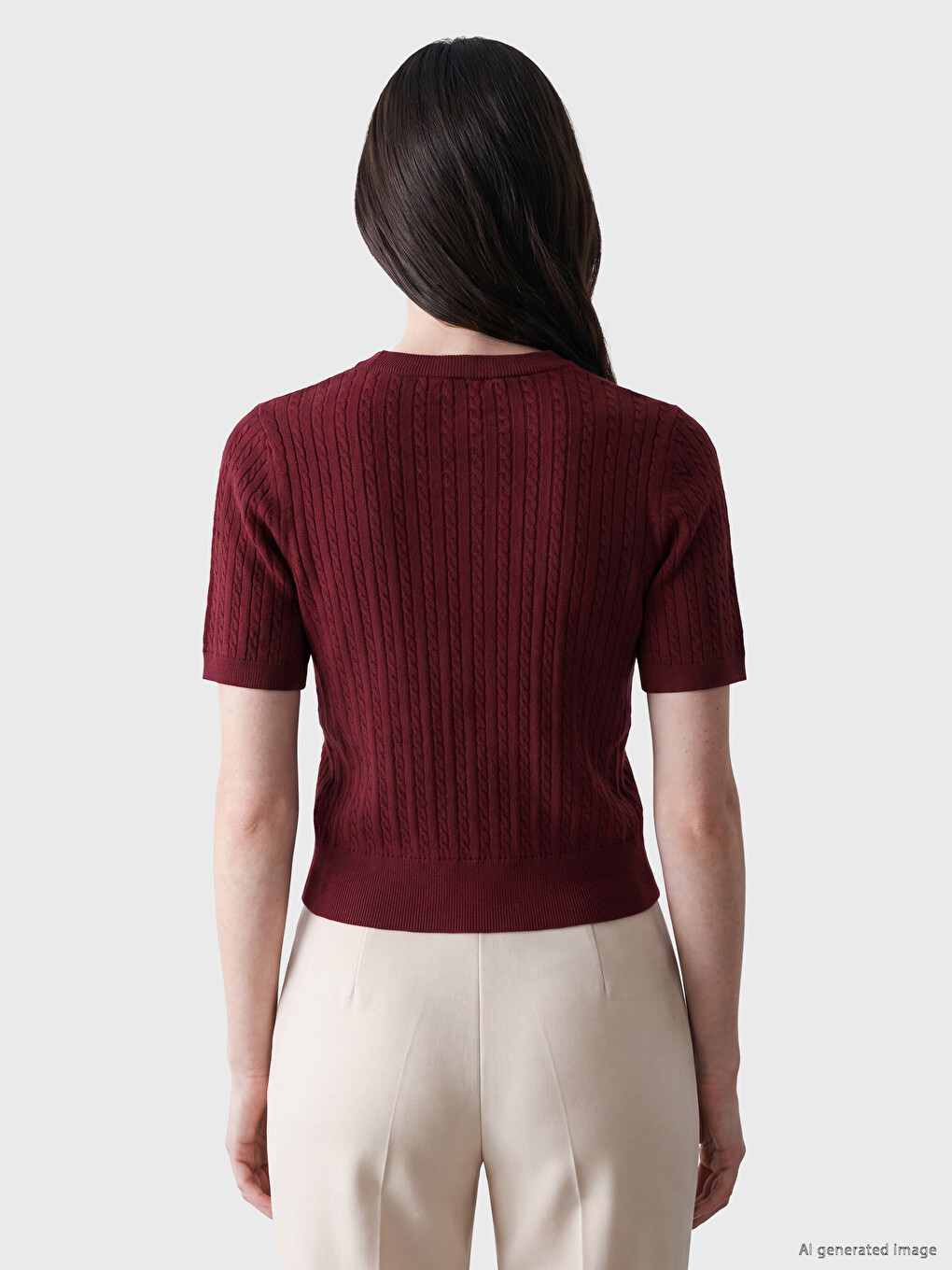 Crew Neck Women's Knitwear Cardigan-3