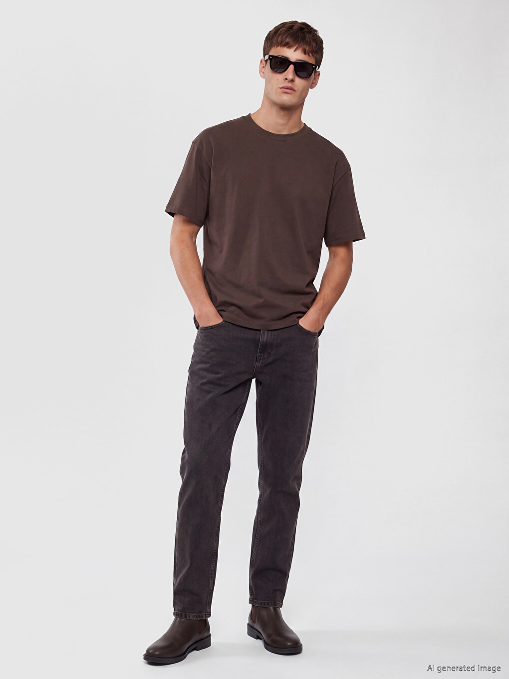 Kahverengi 779 Regular Fit Erkek Jean Pantolon