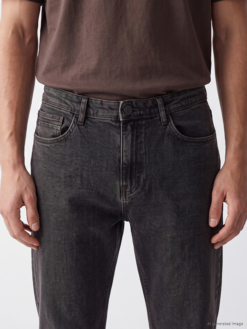 Kahverengi 779 Regular Fit Erkek Jean Pantolon-2