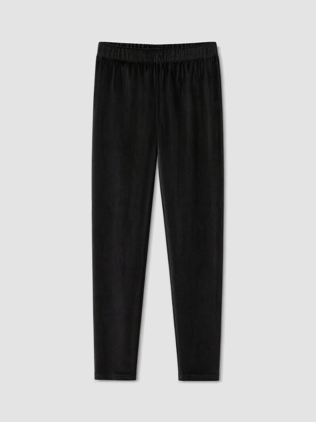 Regular Fit Elastic Waist Girls' Velvet Leggings
