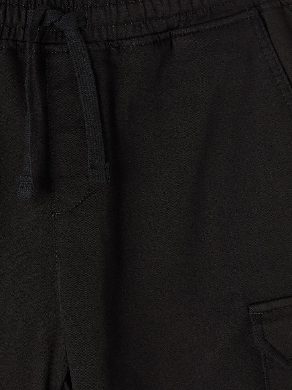 Siyah Regular Fit Erkek Kargo Pantolon-6