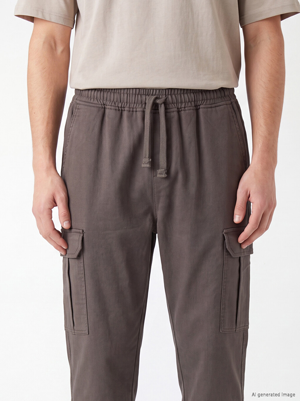 Kahverengi Regular Fit Erkek Kargo Pantolon-2
