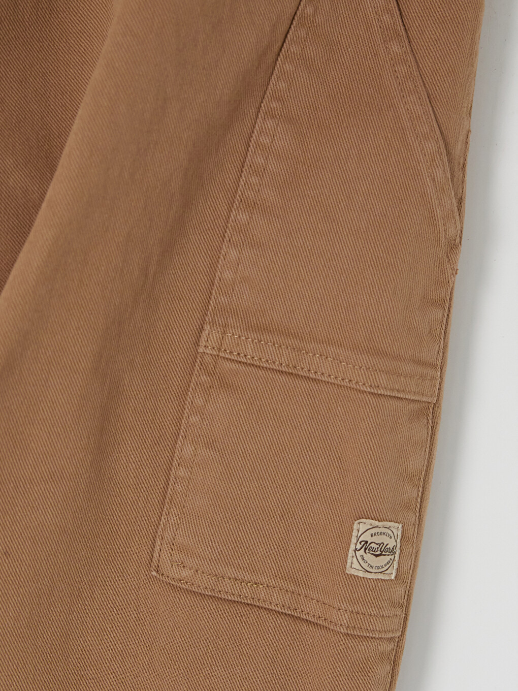Bej Regular Fit Kanvas Erkek Pantolon-3