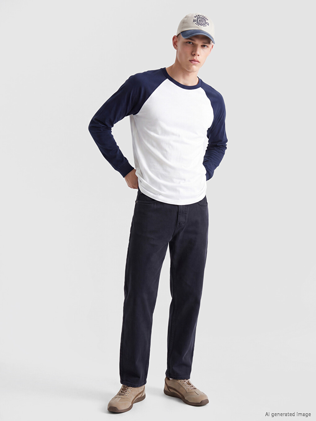 Lacivert Relax Fit Gabardin Erkek Pantolon