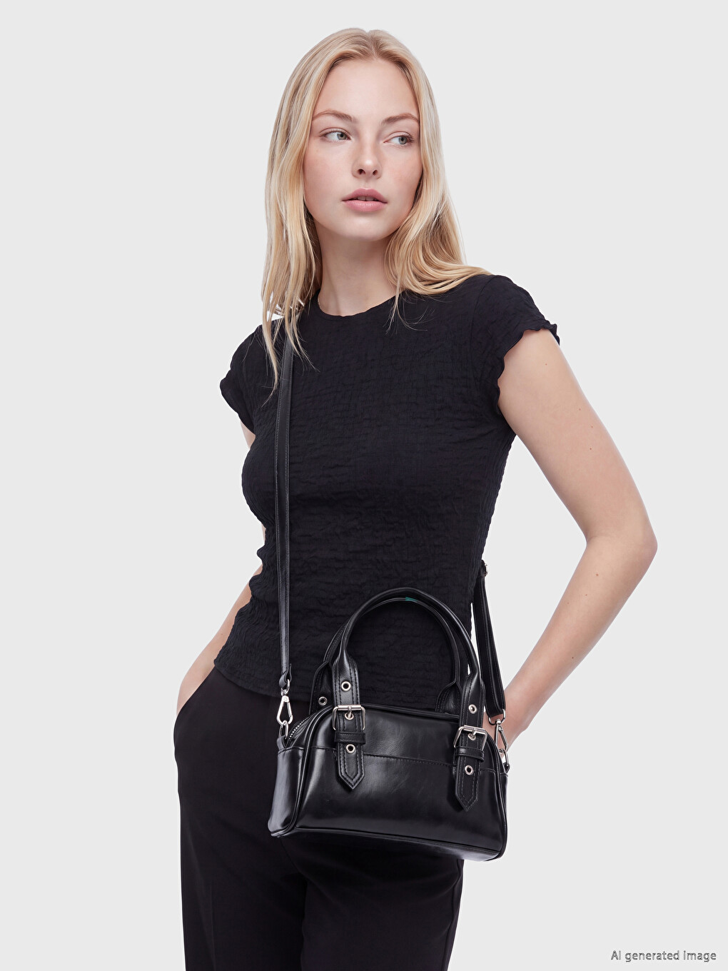 Faux Leather Women's Shoulder Bag