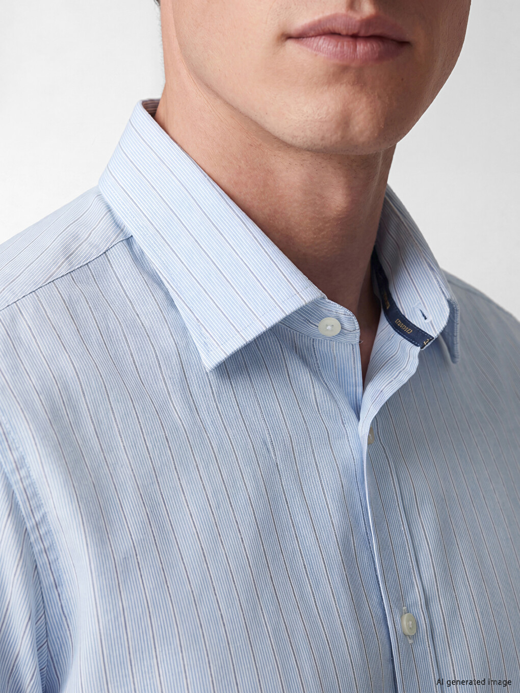 Regular Fit Striped Gabardine Men's Shirt-2